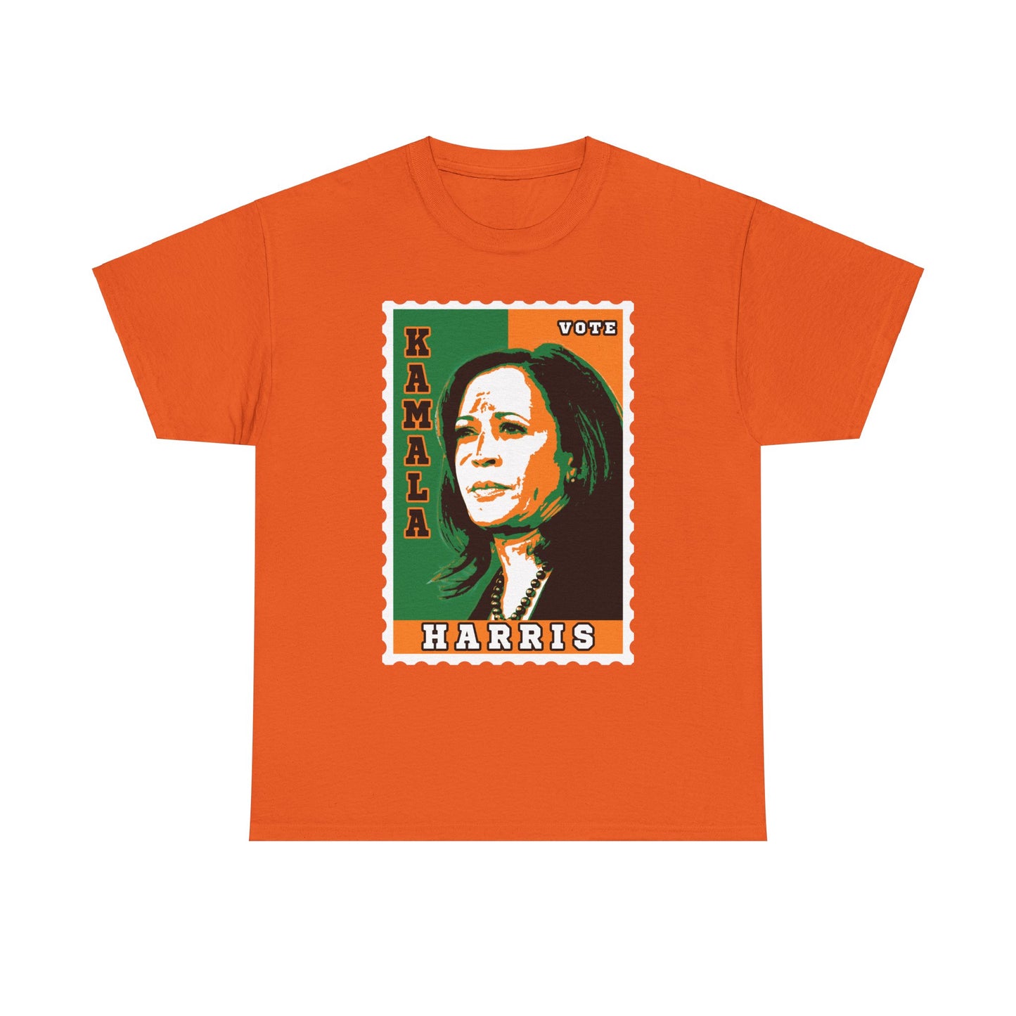 Vote Kamala Stamp - Orange/Green
